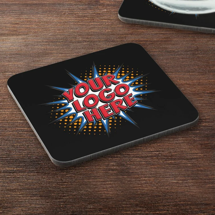 Custom Corporate Logo Coaster Square
