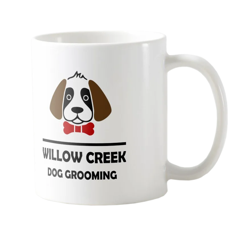 Mug with Logo Willow Creek Dog Grooming 1