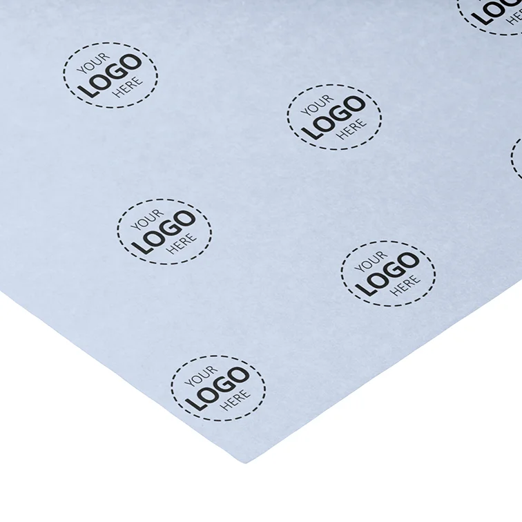 Custom Logo Pattern Tissue Paper Baby Blue