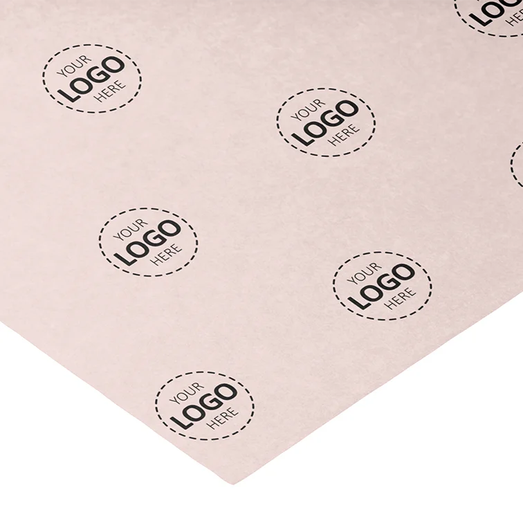 Custom Logo Pattern Tissue Paper Blush Pink
