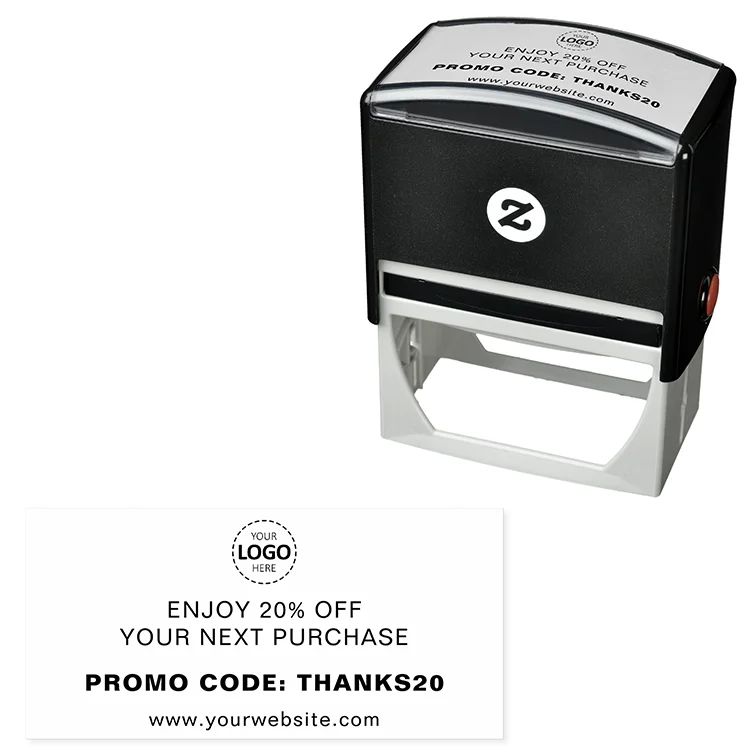 Custom Self inking Stamp With Logo and Promotional Text