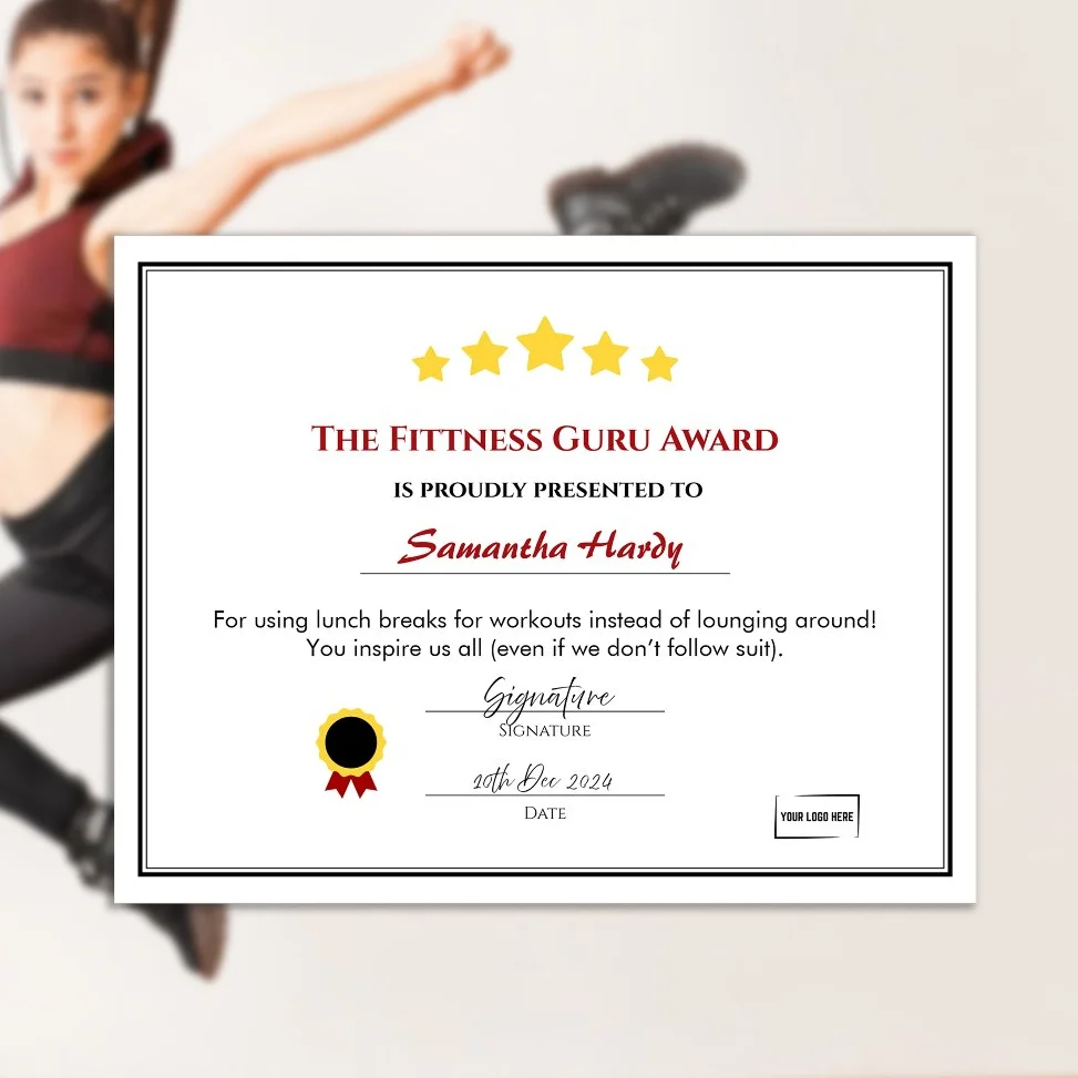 10 Fun Employee Award Ideas 2 Customizable Fun Office Award Certificare with Logo upload and editable text