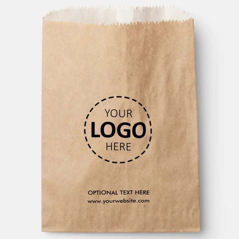 Logo & Company Info Upload Kraft Paper Bag