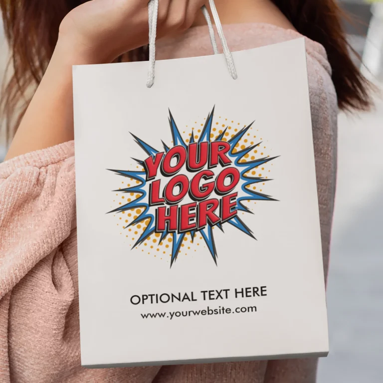 Customizable paper bag - logo and text upload gift bag
