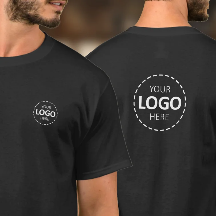 Black Staff Shirt with Logo on Front and Back