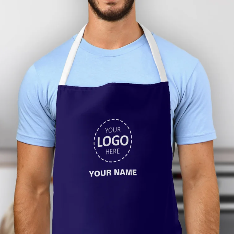 Staff Uniform - Name and Logo Upload Custom Blue Apron