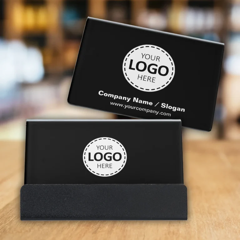 Logo & Company Info Desk Business Card Holder
