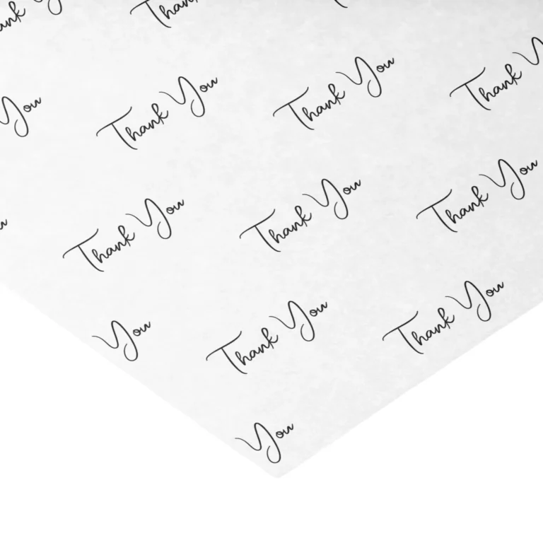 Thank You Pattern Tissue Paper - Custom Text Tissue Paper