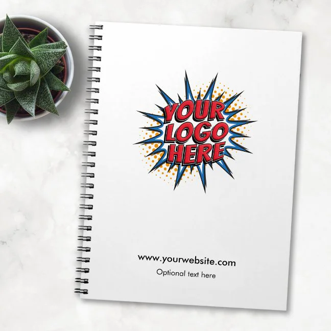 Customizable Spiral Notebook - Logo Upload and Editable Company Details