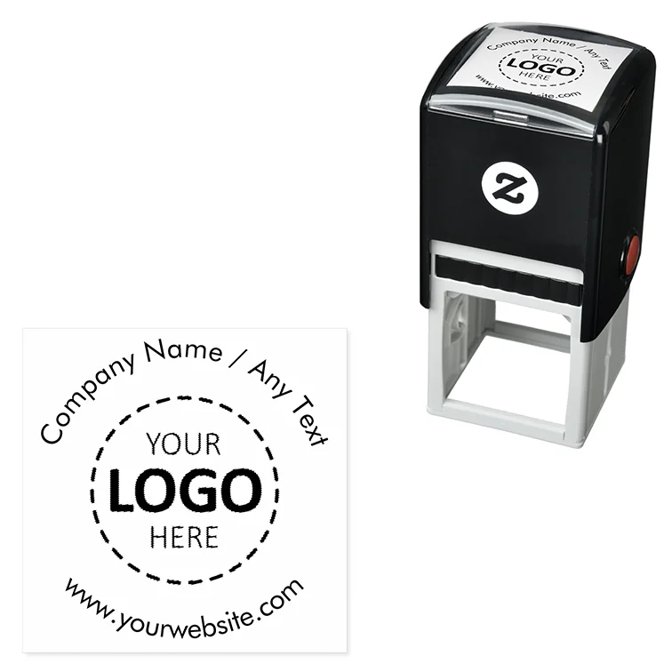 Customizable Self Inking Stamp. Your logo, website and text self inking stamp.