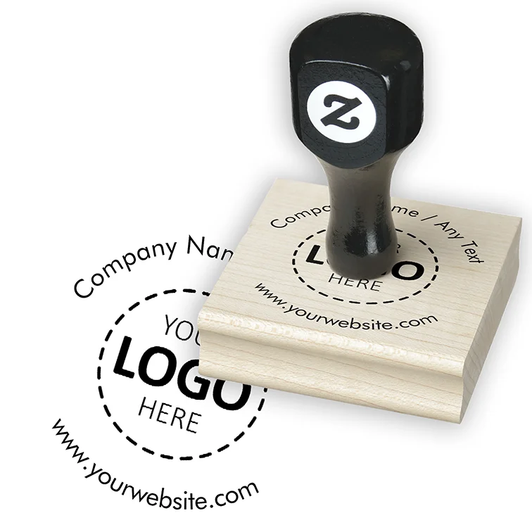 Custom Rubber Stamp - add your Logo, Company Name and Web Address
